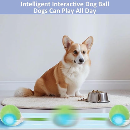 Chewie Viral Rolling Ball, Interactive Cat Toys Ball for Indoor, Cats Interactive Self Rolling Ball Dog Ball Automatic Cat Toy 360° Smart Automatic Rolling Pet Ball (Green)