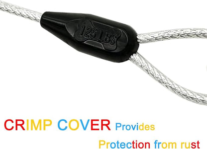 Petest 15ft Reflective Tie-Out Cable for Heavy Dogs Up to 125 Pounds
