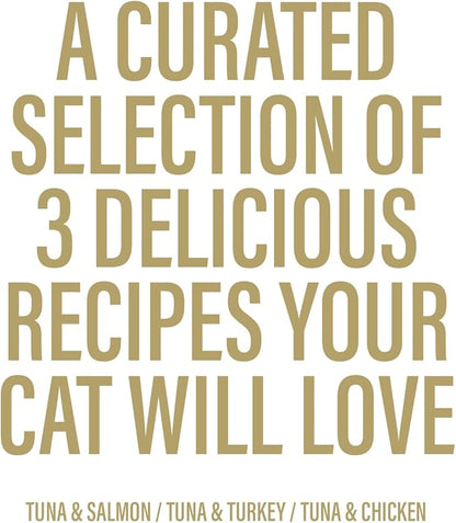 Chewer's Joy Wet Cat Food Variety Pack – 3 Flavors: Tuna & Salmon, Chicken & Turkey – Natural Pâté – High Protein – Grain Free – Complete & Balanced Nutrition – 12 Cans (3 oz)