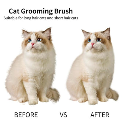 2PCS Pet Grooming Kit, Cat Brushes & Cat Nail Clipper, Cat Grooming Brush for Sedding and Grooming Fur（Blue）