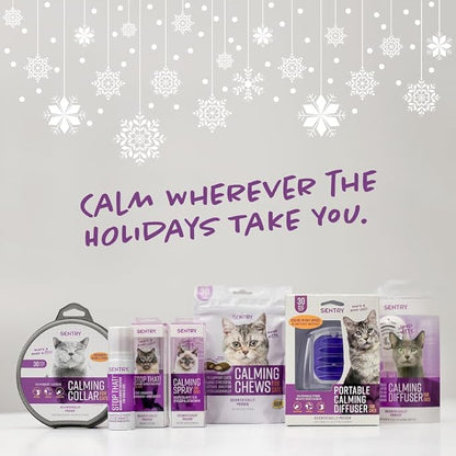 Sentry Calming Collar for Cats, Long-Lasting Pheromone Collar Helps Calm Cats for 30 Days, Reduces Stress, Anxiety, Loud Noises and Separation, 3 Count