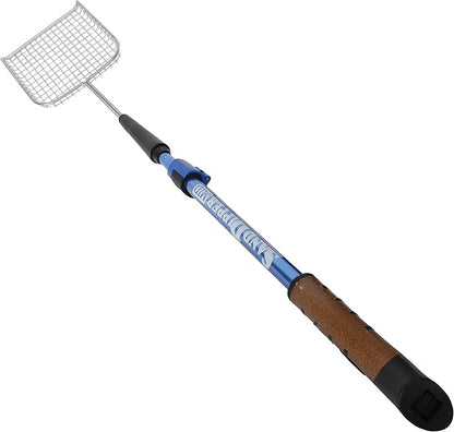 Sand Dipper Cat Poop Scooper & Chicken Poop Scooper - Rugged Big 6" Square Stainless Steel Long Handle for Home Kitty Litter Scoop & Farm Chicken Coop Scooper (Mid-Adjustable)