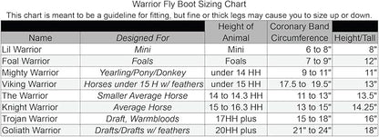 Warrior Fly Boots for Horses - Breathable Mesh Horse Boots for Fly Protection & Leg Comfort - Set of 4 (Lil Warrior, Red)