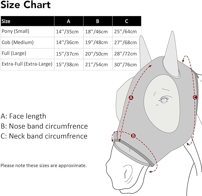 Harrison Howard Super Comfort Stretchy Fly Mask Large Eye Space with UV Protection Soft on Skin with Breathability Live Leaf L