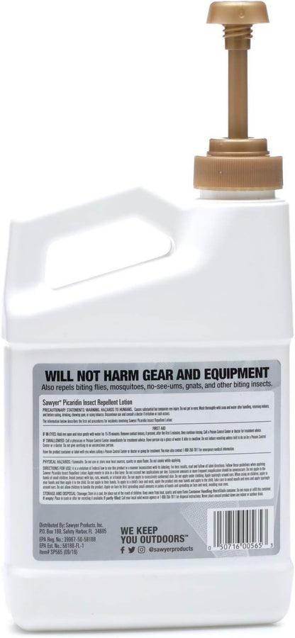 Sawyer Products SP565 Premium Insect Repellent with 20% Picaridin, 1-Quart Lotion Pump Dispenser,White