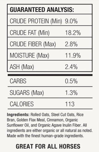Horse Treats, Blonde Bits of Health, Low Carb/Sugar, A Softer Cookie, Wheat, Corn, Soy & Alfalfa Free, Made with Cinnamon & Agave, All Natural Ingredients, 20 lb