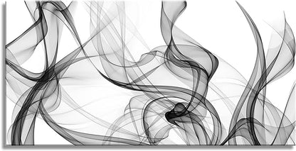 XXMWallArt FC3875 Abstract Wall Art Light Streak Black and White Abstract Line Canvas Wall Art for Living Room Bedroom Bathroom Office Wall Decor