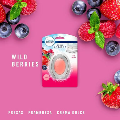 Febreze Small Spaces Air Freshener, Wild Berries, Odor Fighter for Strong Odors (1 Count)