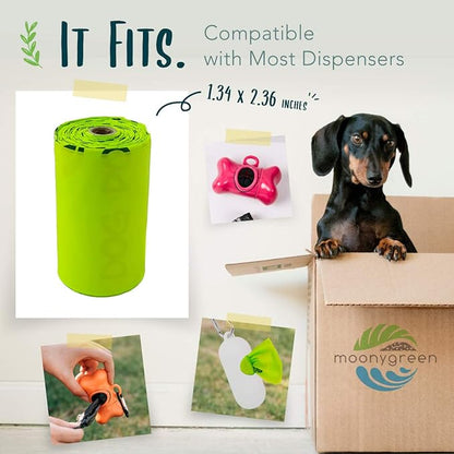 Dog Poop Bag, Compostable Doggie Poop Bags Refills, Eco-Friendly Pet Waste Bags, Vegetable-Based Unscented, Compostable, Extra Thick, Leak Proof, Size 9 x 13 Inches, 120 count