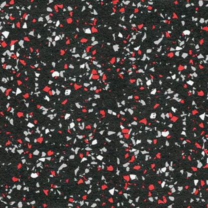American Floor Mats - Rubber Gym Tiles - 1 Inch Thick - Sound Absorbing - 35% Red/Grey/White 4 Tile Pack (Covers 16 Sq Ft)