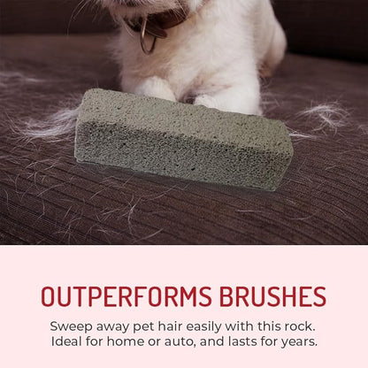 Pet Hair Remover Rock – 3 Pack Reusable Dog & Cat Hair Cleaner for Carpet, Upholstery & Auto Interiors – Easy Lint & Fur Removal Tool – No Roller or Brush