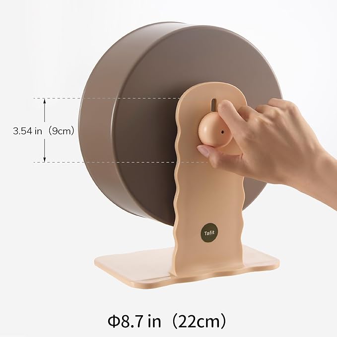 Silent Hamster Wheel 8.7 Inch Dual-Bearings Small Animals Quiet Running Exercise Wheels, Height Adjustable for Dwarf Hamsters, Gerbils, Mice, Hedgehog, or Other Small Pets, Avocado Green