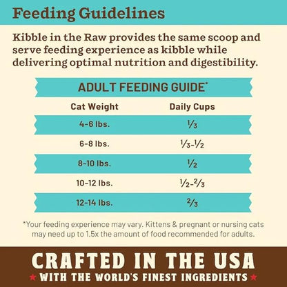 Primal Kibble in The Raw, Freeze Dried Cat Food, Chicken & Fish, Scoop & Serve, Made with Raw Protein, Whole Ingredient Nutrition, Crafted in The USA, Dry Cat Food, 64 Ounce (4 lb) Bag