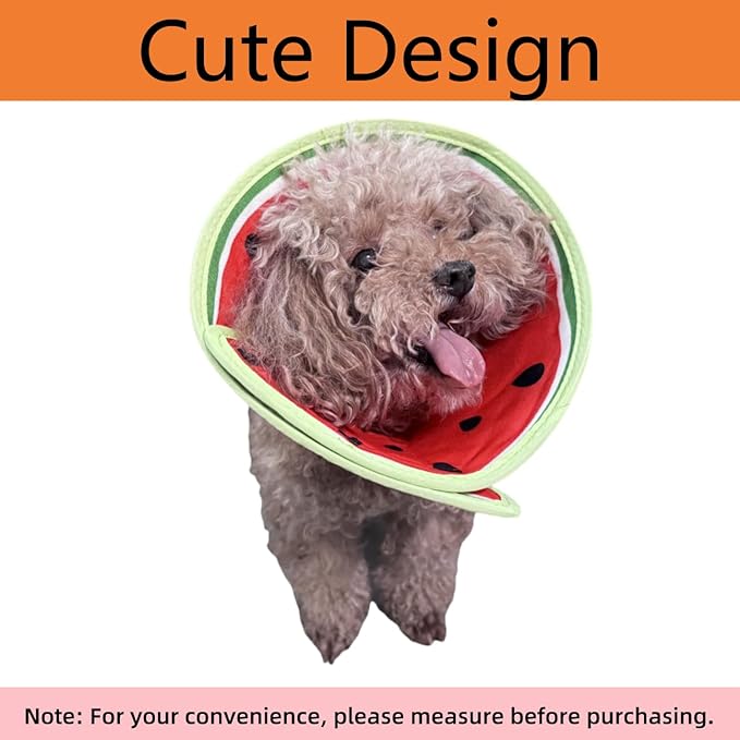 Soft Dog Cone Collar for Dogs After Surgery, Adjustable Dog Recovery Cone Collar for Medium Small Puppy Dogs and Cats to Stop Licking (Watermelon XL)