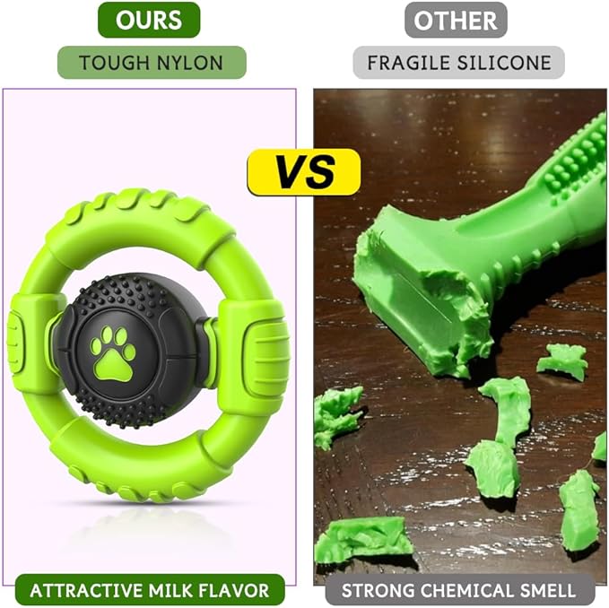 Indestructible Nylon Dog Chew Toy – Durable Squeaky Toy for Aggressive Chewers, All Sizes