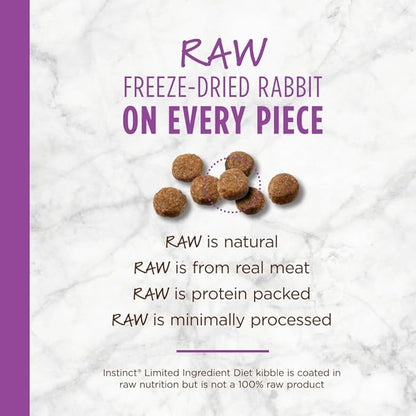 Instinct Limited Ingredient Diet, Natural Dry Cat Food, Grain Free Recipe - Real Rabbit, 4.5 lb. Bag