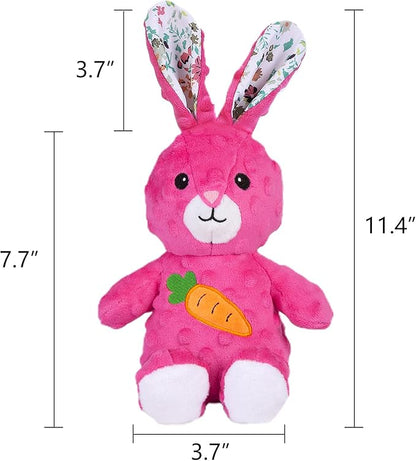 DODODOLA Bunny Squeaky Dog Toy – Crinkle Plush Rabbit Chew Toy for Medium & Large Dogs