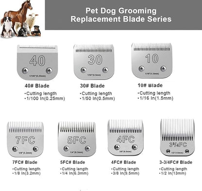 2PCS 30 Blades Dog Grooming Blades Compatible with Andis Dog Clippers,Dog Clipper Blades Compatible with Oster A5,Wahl km10 Dog Clippers for Animal Dog Cat Horse,Stainless-Steel Blade Sharp