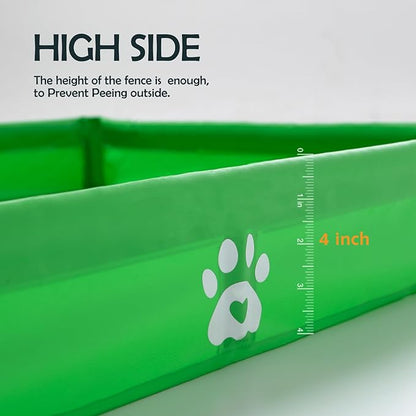MEEXPAWS Dog Pee Pad Holder Foldable, Puppy Pad Holder Liner Base High Side, Dog Litter Box Indoor 44’’x33’’, Training Leak-Proof Easy Clean
