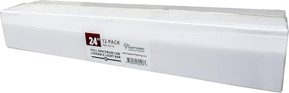 HappyBird Lightning (A Divison of M&M Cage) 24" LED linkable Light bar Without Power Source for Multiple Bird Breeder Cages, Full Spectrum LED. Will NOT Run ON ITS OWN (12 Pack)