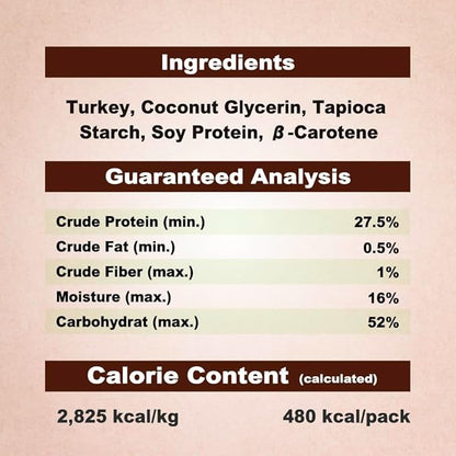 Afreschi Turkey β-Carotene Stick Dog Treats – 6 oz, USA-Sourced Trukey, All-Natural, Hypoallergenic, Low-Fat, Healthy & Easily Digestible, Puppy & Training Snack