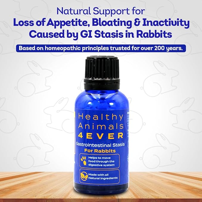 HA4E - Rabbit Gastrointestinal Stasis Treatment - Promotes Healthy Digestion & GI Stasis Relief -Natural Homeopathic Digestive Health Tablets - 300 Count