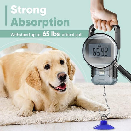 Petbobi Dog Bathing Tether with Heavy Suction Cup Lick Mat, Pet Grooming Tub Restraint Leash with Dog Scrubber for Bath, Adjustable Cat Fixed Safety Rope for Shower, Blowing, Trimming, Brushing Pet