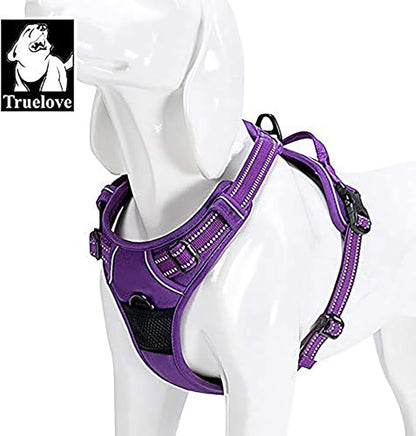 TRUE LOVE Adjustable No-Pull Dog Harness Reflective Pup Vest Harnesses Comfortable Control Brilliant Colors Truelove TLH5651(Purple,XS) Product Name