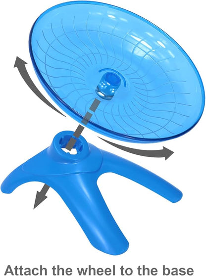 Hamster Wheel Hamster Flying Saucer Silent Exercise Wheel Running Wheel for Dwarf Hamsters Gerbil Mice Small Animals (Blue)