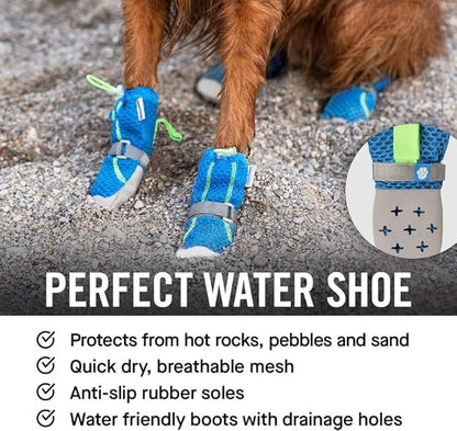 Canada Pooch Dog Boots for Hot Pavement - Dog Boots & Paw Protectors with Anti Slip Rubber | Water Friendly, Breathable Dog Shoes for Hot Days, Great for Dogs Grey - Size 6