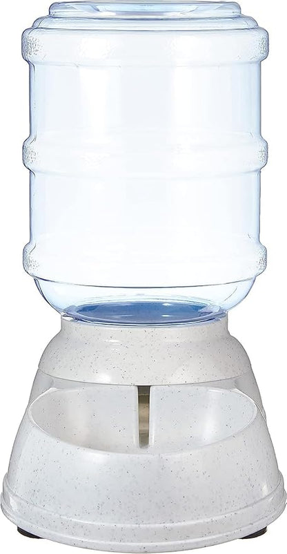 Amazon Basics Gravity Pet Water Dispenser for Cat, Dog, 1 gallon Capacity, Small, Gray