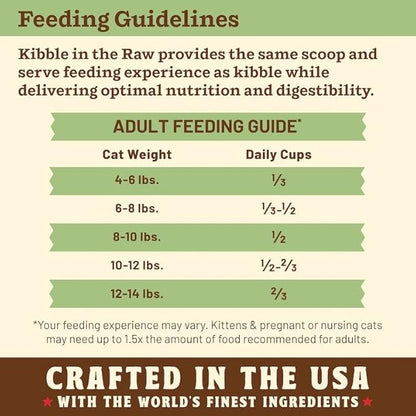 Primal Kibble in The Raw, Freeze Dried Cat Food, Chicken, Scoop & Serve, Made with Raw Protein, Whole Ingredient Nutrition, Crafted in The USA, Dry Cat Food, 64 Ounce (4 lb) Bag