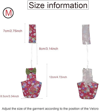 2 PCS Floral Bird Diaper Nappy Clothes Reusable Washable Cloth Blue&Green for Parrot Macaw Budgies Parakeet