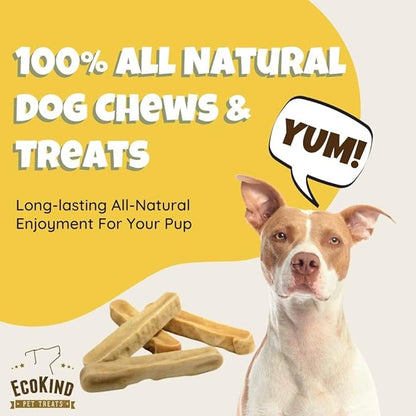 EcoKind Premium Gold Yak Cheese Himalayan Dog Chews, Dog Treats Large Breed, All Natural, High Protein, for Aggressive Chewers, Large - 2 Chews