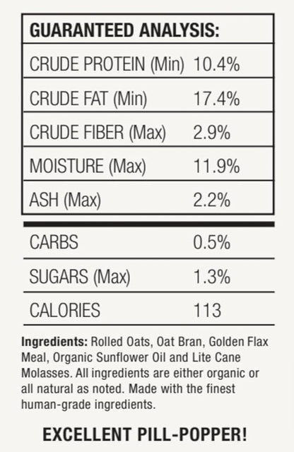 Horse Treats, Original Flavor, A Softer Cookie/Pill Popper Made w/Lite Molasses, Low Carb/Sugar, Wheat, Corn, Soy & Alfalfa Free. All Natural Ingredients, 4.5 lb