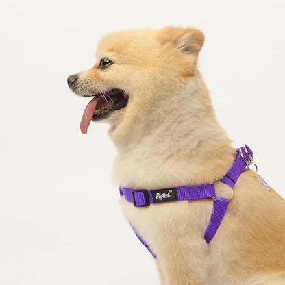 PUPTECK No Pull Dog Harness Soft Adjustable Basic Nylon Step in Puppy Vest Outdoor Walking with ID Tag X-Small