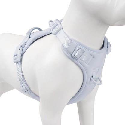 No Pull Dog Harness, Puppy Vest with Front Clip for Small Medium Large Sized Dog(Light Blue,L)