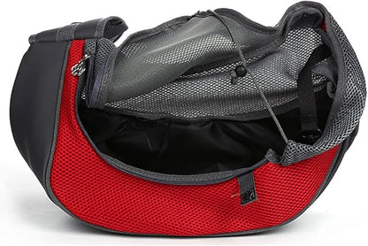 Love Dream Pet Dog Sling Carrier, Breathable Mesh Portable Travel Safe Pet Sling Shoulder Bag Carrier with Adjustable Non-Slip Shoulder Strap for Small Dogs Cats Puppy