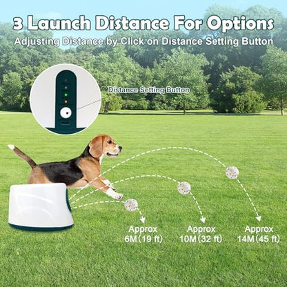 MEKAPLE Automatic Dog Ball Launcher, Upgraded Interactive Dogs Balls Thrower