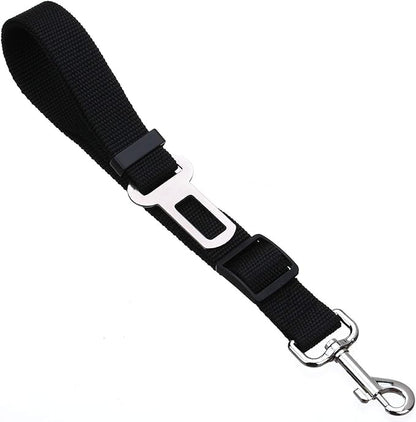 Elisel Elisel 2 Packs Adjustable Length Pet Dog Cat car seat Belt Pet seat Belt Pet Accessories for Dogs Cats and Pets (Black Pink)