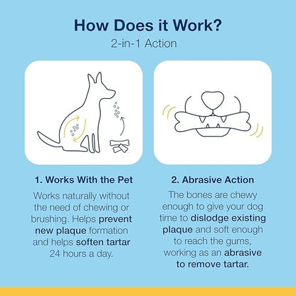 ProDen PlaqueOff System Dental Care Bones - Dog Teeth Cleaning Bones for Oral Hygiene -Medium/Large Canine Formula - Bacon Flavor -17 oz(Packaging May Vary)