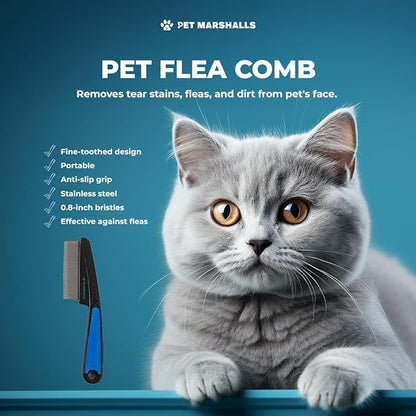 Pet Grooming Brushes Kit - 6-in-1 Complete Grooming Accessories for Deshedding, Detangling, and Dematting including Nail Clipper and File