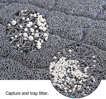 unipaws Cat Litter Trapping Mat, Litter Box Scatter Control Pad