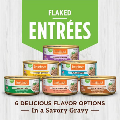 Instinct Flaked Entrée Wet Canned Cat Food - Rabbit, 5.5 oz. Cans (Pack of 12)