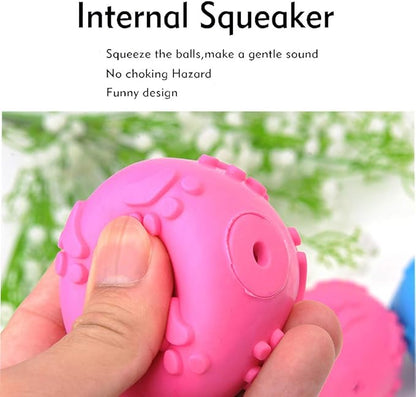 Squeaky Dog Toy Balls 3-Pack – Interactive Fetch Balls for Small, Medium & Large Dogs