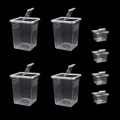 Small Reptile breeding Box Spider Terrarium freeding Box for arboreal Tarantula Scorpion Sling Lizards Mantis Jumping Spider Snail Insect Isopods Terrariums Breeding Box (4high+4small)
