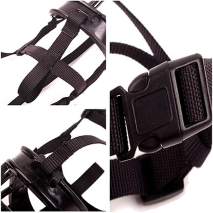 Basket Dog Muzzles-Soft Adjustable Breathable Mask Anti Biting Chewing Barking Training Dog Muzzle for Small Medium Large Dogs (Black, 5: Snout 11-14.9")