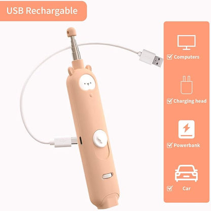 2-in-1 Cat Laser Pointer Toy – Rechargeable with 3+5 Light Modes & Retractable Feather Wand