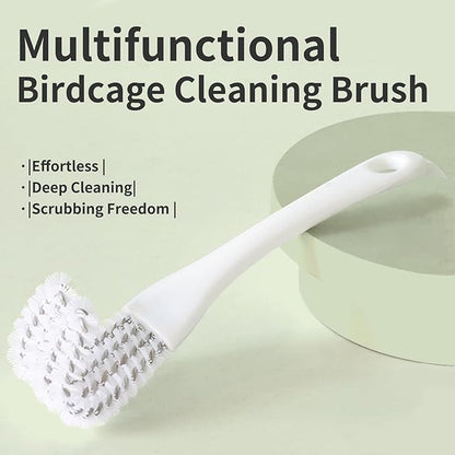 Bird Cage Cleaner with Long Handle & Shovel – Easy Bird Droppings Removal Brush for Parrot & Pet Cages & Bird Perch – Durable Cage Cleaning Tool & Accessory (2)
