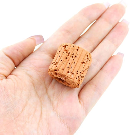 Maxmoral 10PCS 25mm Brown Aquatic Plant Ceramic Retaining Ring Base Fish Tank/Aquarium Decoration Tool Suitable for Aquascaping or Potting Plug